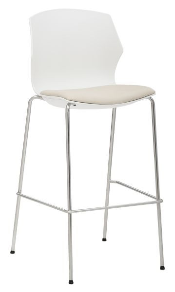 Tabouret Mayer Sitzmöbel 1161, beige/blanc, lot de 2, 1161_01_02_30488