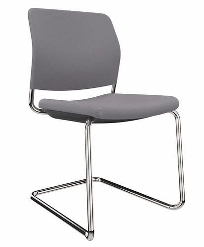 DENIOS chaise visiteur Cay, luge, empilable, gris, 292443