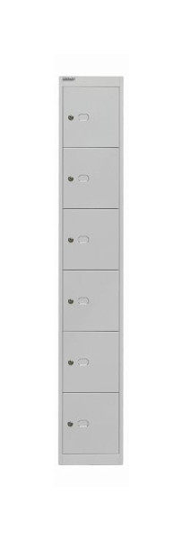 Armoire de bureau Bisley, 1 compartiment, 6 compartiments, gris clair, CLK186645