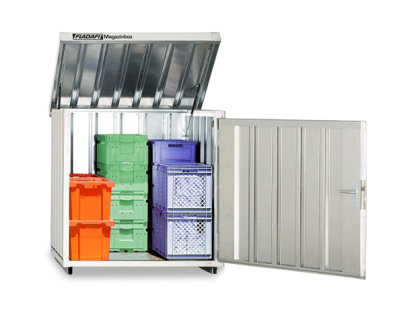 Coffret chargeur FLADAFI MB 4, galvanisé, assemblé, avec socle, 1420 x 1490 x 1470 mm