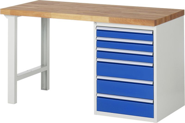 Etabli RAU série 7000 - modèle 7515, L1500 x P700 x H890 mm, base système L1500 x P650 x H850 mm, 03-7515A1-157B4M.11