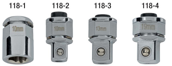 Adaptateur ELORA pour clé à cliquet, 118, Pour clé à cliquet: 118-1-4, 0118530041000