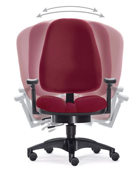 SITWELL MISTER SITWELL, bordeaux, chaise de bureau sans accoudoirs, PM-87.100-M-90-104-00-44-10