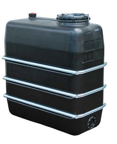Réservoir chimique DENIOS en polyéthylène (PE), volume de 1500 litres, noir, 269-681