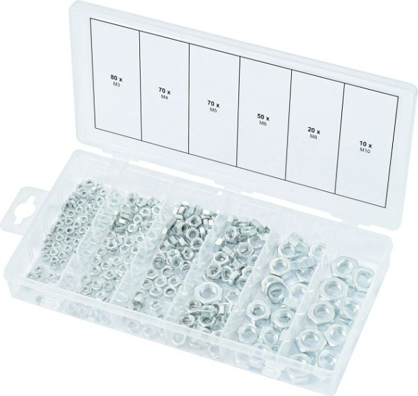 Gamme d'écrous KS Tools, métriques, 300 pièces, 970.0440