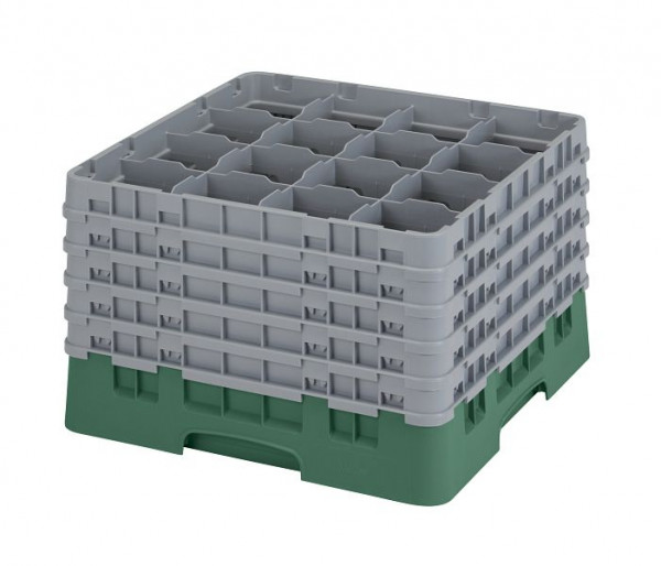 Panier de lavage Cambro, bouteille Camrack 16 compartiments, vert, paquet de 2, 16S1058119