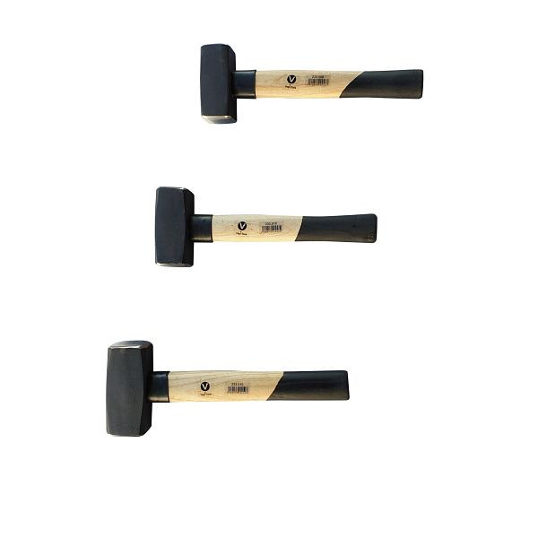 VaGo-Tools Set de 3 pièces Fäustelhammer 800/1000/1500g Marteau Schlosserhammer Fäustel, 233-508/510/515 chacun 1_zv
