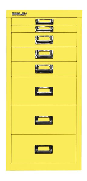 Bisley MultiDrawer™, série 29, DIN A4, 8 tiroirs, jaune zinc, L298641