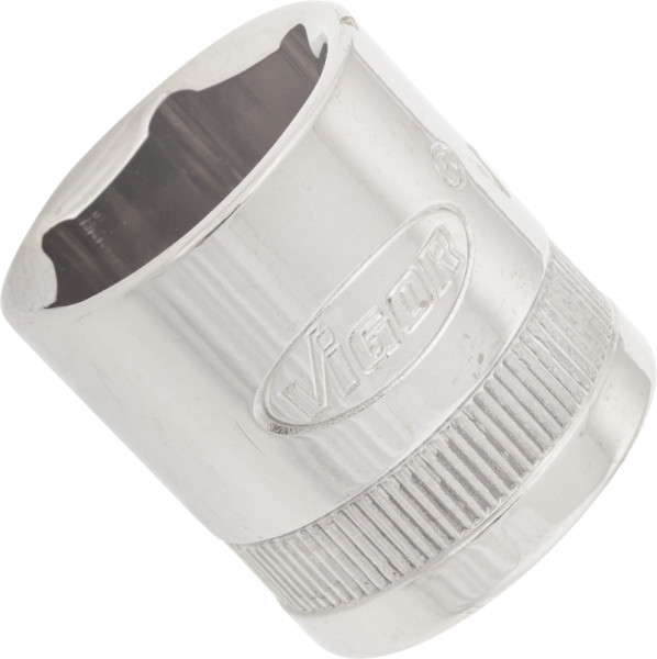 Insert de clé à douille VIGOR, carré creux 10 mm (3/8 pouce), profil à six pans extérieurs, 17 mm, V2267N