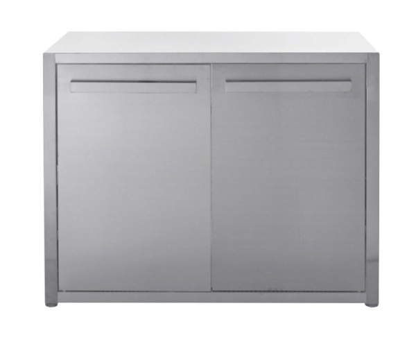 Table de travail Myoutdoorkitchen avec porte 120 cm, acier inoxydable, Nordic Line, 8290