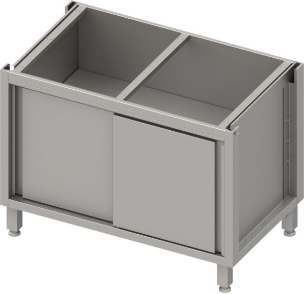 Stalgast armoire de base en acier inoxydable version 2.0, pour pieds/cadre de socle, avec portes coulissantes 1500x540x660 mm, BX15552