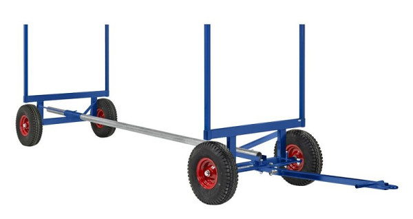 Chariot de bar Kongamek, 6000 x 1270 x 640 mm, pneus increvables avec jante en plastique, bleu, KM126PF