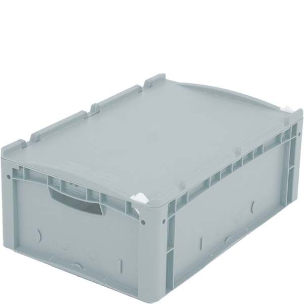 BITO Euro bac gerbable XL Set /XL 64221ASDV 600x400x220 gris, fermeture couvercle, C0290-0577
