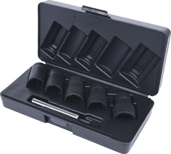 KS Tools Jeu de douilles à chocs à profil spiralé 1/2", 6 pièces, 19-25 mm, 913.1240