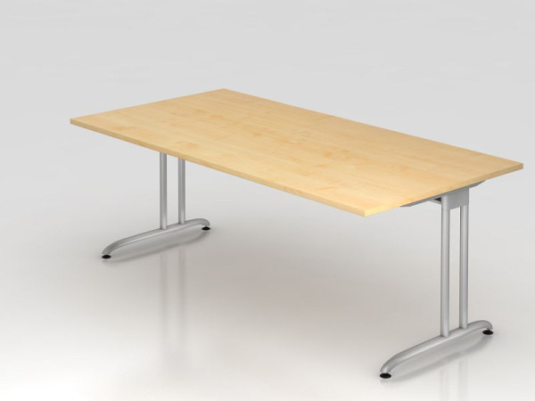 Bureau Hammerbacher pied C 200x100cm érable, hauteur de travail 72 cm, VBS2E/3/S