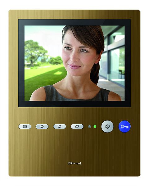 Platine intérieure vidéo TCS pour mains libres série Carus PENTA, montage en saillie bronze, CAI2300-0151