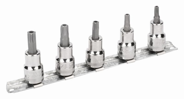 Douille tournevis Bahco 3/8", Torx avec broche sur bornier, 5 pièces, 7409TORX-TRR/S5