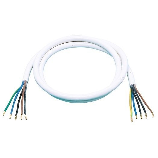 JÄGER DIREKT Herdleitung H05VV-F 5G2,5-2,5m AEH/AEH, weiß, VE: 5 Stück, 304.5225
