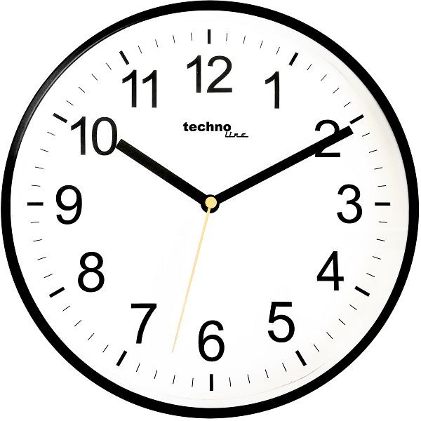 Horloge murale à quartz Technoline, cadre en plastique, dimensions : Ø 250 mm, WT 630