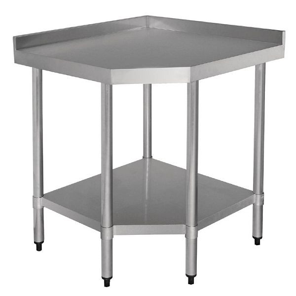 Table de travail d'angle Vogue avec dosseret et étagère 80 x 60 cm, CB907