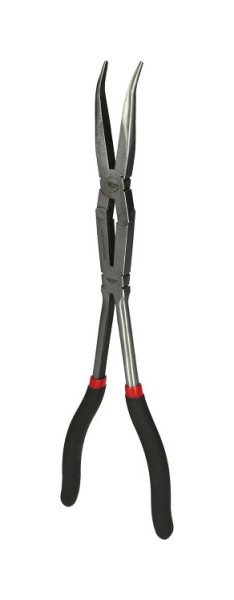 KS Tools Pince à bec effilé double articulation, courbée à 45°, XL, 500.7163