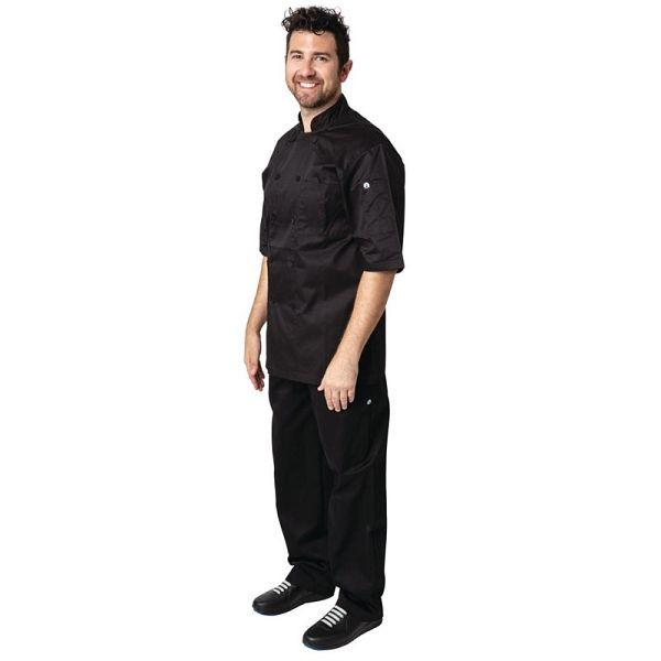 Chef Works Montreal veste de chef manches courtes noir XS, B054-XS