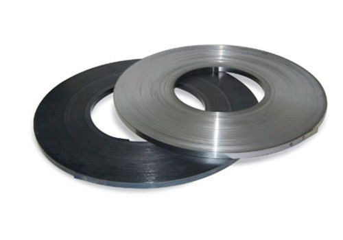Ruban de cerclage en acier DENIOS, vierge, largeur 16 mm x 0,5 mm, paquet : 2 rouleaux, 299671