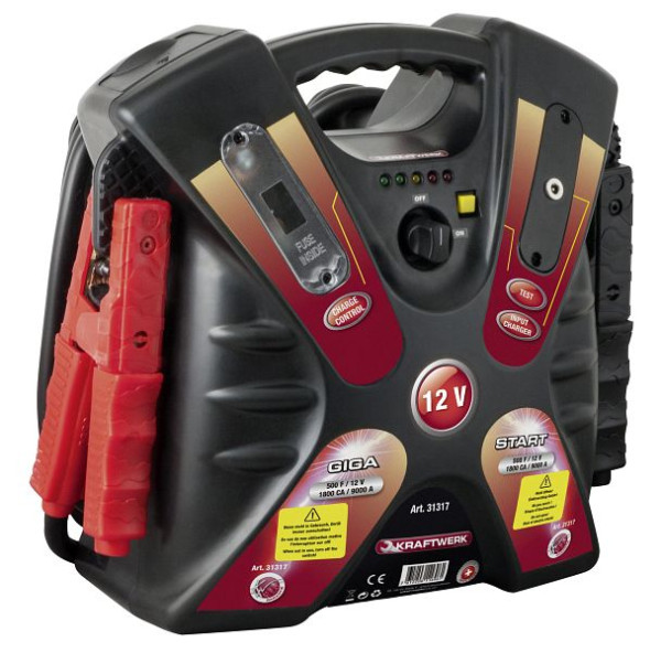 Booster de démarrage de centrale GigaStart 12 V, 1800 CA / 9000 A, 31317