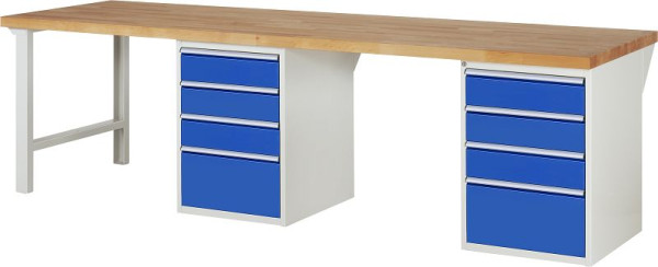 Etabli RAU série 7000 - modèle 7510-8, L3000 x P900 x H890 mm, base système L3000 x P850 x H850 mm, 03-7510A8-309B4M.11