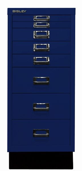 Bisley MultiDrawer™, série 29 avec base, DIN A4, 8 tiroirs, bleu Oxford, L298S639