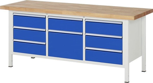 Etabli RAU série 8000 - modèle 8571, L2000 x P700 x H840-1040 mm, 13-8571A2-207B4H.11