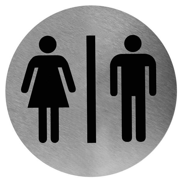 Symbole de porte KEMMLIT Basic, unisexe, qualité supérieure, acier inoxydable, 252.414