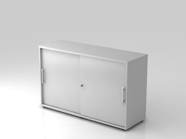 Hammerbacher armoire à portes coulissantes 2OH 120cm poignée de garde-corps gris/gris, 120x40x74,8 cm (LxPxH), V1752S/5/5/RE