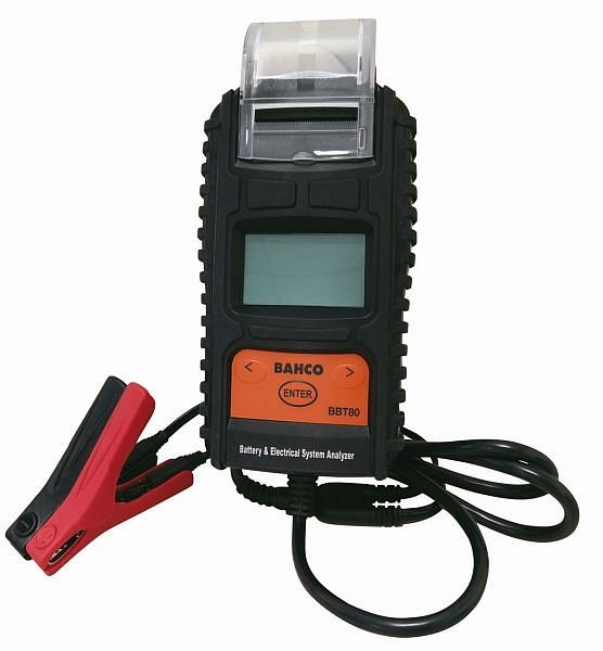 Testeur de batterie numérique Bahco 6+12V avec fonction d'impression, BBT80