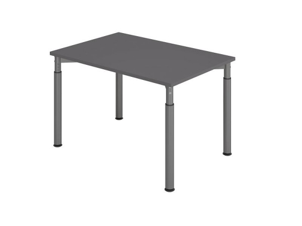 Bureau Hammerbacher 4 pieds rond, 120x80cm graphite/graphite, VYS12/G/G