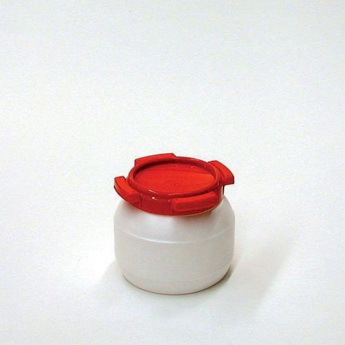 Fût à col large DENIOS WH 3 en polyéthylène (PE), volume de 3,6 litres, blanc-rouge, 179-655