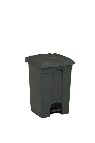 Poubelle à pédale Orgavente monochrome de PP, anthracite, HxLxP 600x410x398 mm, 45 litres, SO-1245-GRY