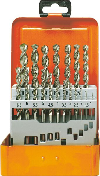 Cassette de perçage Projahn HSS-Co type UF-L 19 pièces 1-10 / 0,5 mm, 60340