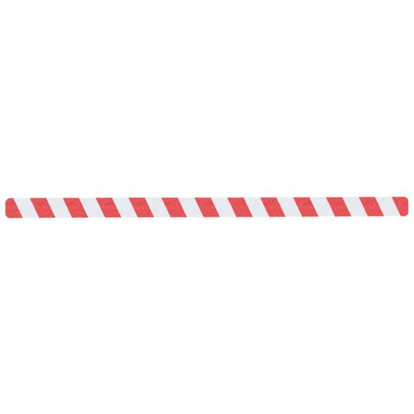 m2 revêtement antidérapant marquage d'avertissement rouge/blanc bandes individuelles 50x1000mm, UE : 10 pièces, M1YV100502