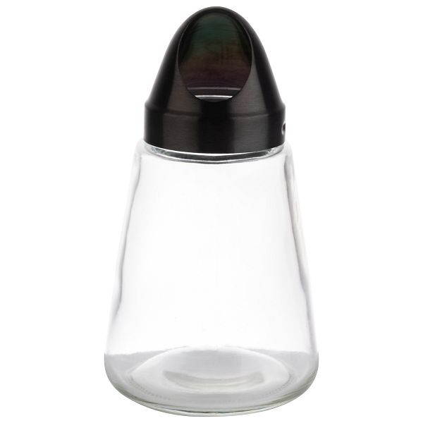 Distributeur de snacks APS, Ø 8,5 x 15,5 cm, récipient en verre, couvercle à vis en inox, aspect bronze, 350 ml, ouverture : 3,5 x 2,5 cm (ovale), 40517