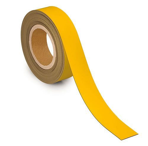 Bande de marquage magnétique MAUL, 10 mx 40 mm x 1 mm, jaune, 307937