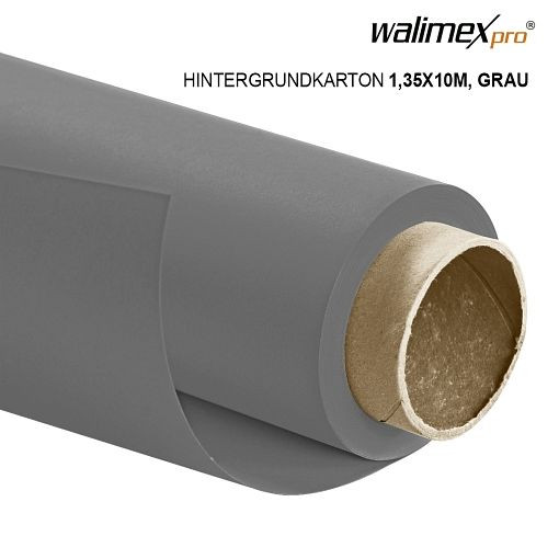 Walimex pro fond carton 1.35x10m, gris, 22806