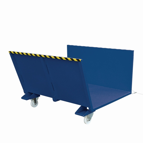 Plate-forme de collecte de bois long Eichinger Industrie avec rampes latérales, 500 kg bleu gentiane, 20960000000097