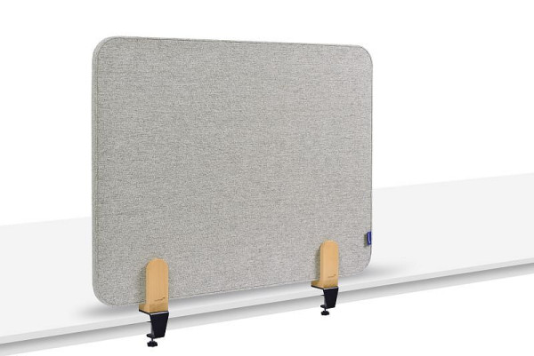 Cloison de table acoustique Legamaster ELEMENTS 60x80cm calme gris avec 2 pinces de table, 7-209810