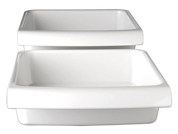 APS GN 1/2 cuve -CASCADE-, 32,5 x 26,5 cm, hauteur : 7,5 cm, mélamine, blanc, 3,65 litres, 83960