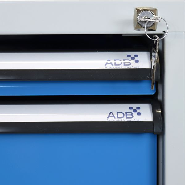 Etabli ADB PROFI 2000, 6 tiroirs, gris clair, hauteur 850 mm, 42695
