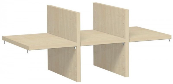 geramöbel rayonnage pour 1 hauteur de dossier, pour largeur de corps 800 mm, pour 3e ou 4e hauteur de dossier, 2 cloisons et 3 étagères, érable, N-381710-A