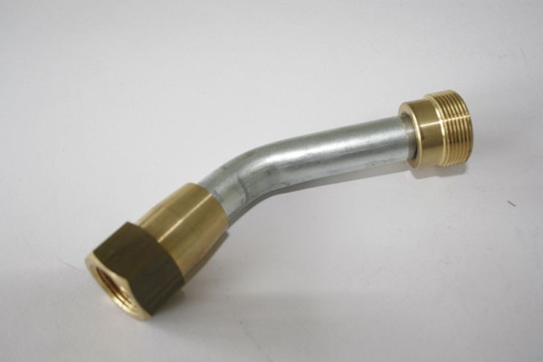 Tuyau de raccordement ELMAG en acier inoxydable, longueur 75 mm, IT M14x1 + AG M20x1, 56106