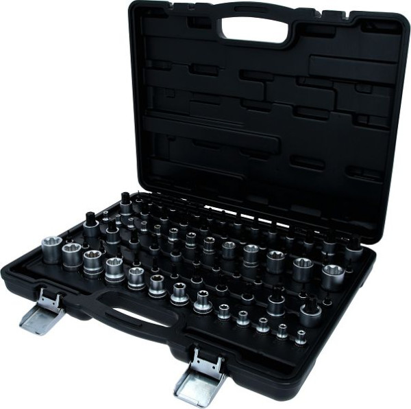 KS Tools Jeu de clés à douille Torx 1/4"+3/8"+1/2", 77 pièces, 911.0077