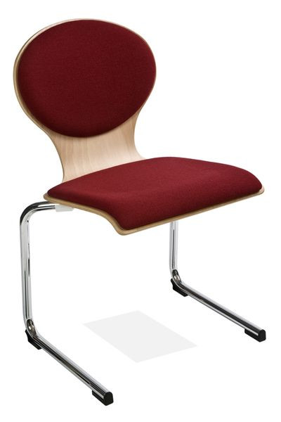 Chaise empilable Kaiser-Sitzmöbel cantilever KS28-N2SRP2, forme : N2, rembourrage assise et dossier, UE : 6 pièces, KS28-N2SRP2